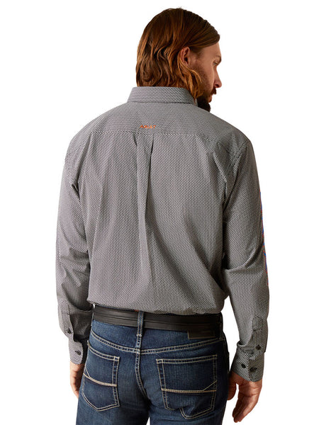 Ariat 10046325 Mens Team Whitt Long Sleeve Shirt Black back view. If you need any assistance with this item or the purchase of this item please call us at five six one seven four eight eight eight zero one Monday through Saturday 10:00a.m EST to 8:00 p.m EST