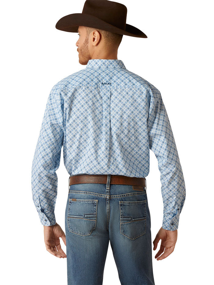 Ariat 10046576 Mens Galt Classic Shirt Blue front view. If you need any assistance with this item or the purchase of this item please call us at five six one seven four eight eight eight zero one Monday through Saturday 10:00a.m EST to 8:00 p.m EST