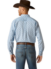 Ariat 10046576 Mens Galt Classic Shirt Blue back view. If you need any assistance with this item or the purchase of this item please call us at five six one seven four eight eight eight zero one Monday through Saturday 10:00a.m EST to 8:00 p.m EST