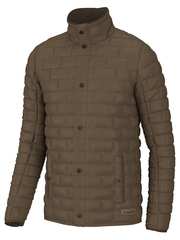 Local Boy Outfitters L1300043-MCA Mens Brick Quilted Jacket Mocha front view. If you need any assistance with this item or the purchase of this item please call us at five six one seven four eight eight eight zero one Monday through Saturday 10:00a.m EST to 8:00 p.m EST