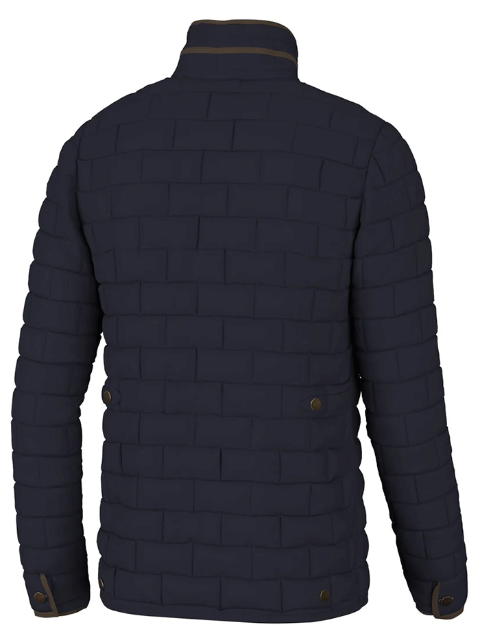 Local Boy Outfitters L1300043-NVY Mens Brick Quilted Jacket Navy front view. If you need any assistance with this item or the purchase of this item please call us at five six one seven four eight eight eight zero one Monday through Saturday 10:00a.m EST to 8:00 p.m EST