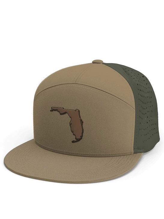FloGrown FGH-418 Florida Hunter 25 Cap Olive side / front view. If you need any assistance with this item or the purchase of this item please call us at five six one seven four eight eight eight zero one Monday through Saturday 10:00a.m EST to 8:00 p.m EST