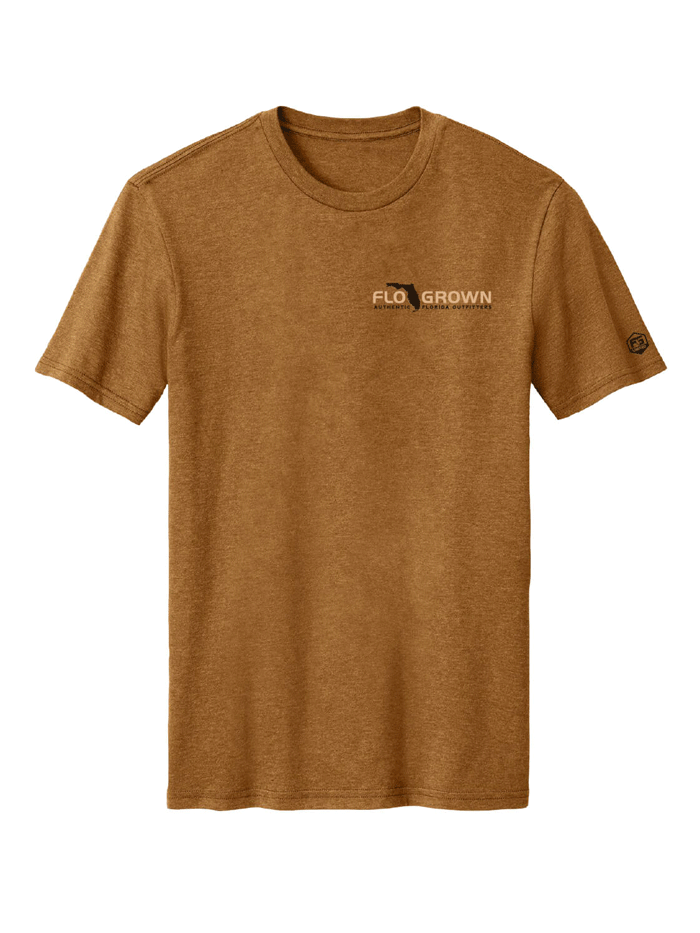 FloGrown FGM1-1112 Mens Limited Edition Annual Florida Rodeo Poster Tee Bronze back view. If you need any assistance with this item or the purchase of this item please call us at five six one seven four eight eight eight zero one Monday through Saturday 10:00a.m EST to 8:00 p.m EST