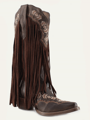Buck & Brana FRANNY Ladies Fringe Western Boots Honey side / front view. If you need any assistance with this item or the purchase of this item please call us at five six one seven four eight eight eight zero one Monday through Saturday 10:00a.m EST to 8:00 p.m EST