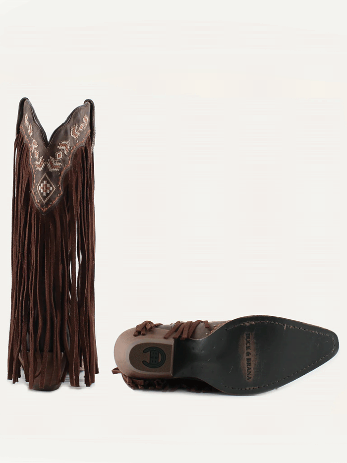 Buck & Brana FRANNY Ladies Fringe Western Boots Honey side / front view. If you need any assistance with this item or the purchase of this item please call us at five six one seven four eight eight eight zero one Monday through Saturday 10:00a.m EST to 8:00 p.m EST