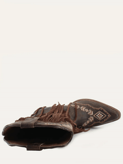 Buck & Brana FRANNY Ladies Fringe Western Boots Honey view from above. If you need any assistance with this item or the purchase of this item please call us at five six one seven four eight eight eight zero one Monday through Saturday 10:00a.m EST to 8:00 p.m EST