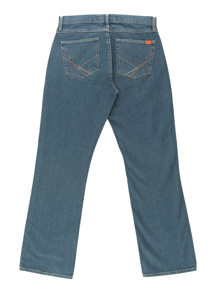 Wrangler FRCV42V Mens Flame Resistant Vintage Boot Jean Denim front view. If you need any assistance with this item or the purchase of this item please call us at five six one seven four eight eight eight zero one Monday through Saturday 10:00a.m EST to 8:00 p.m EST
