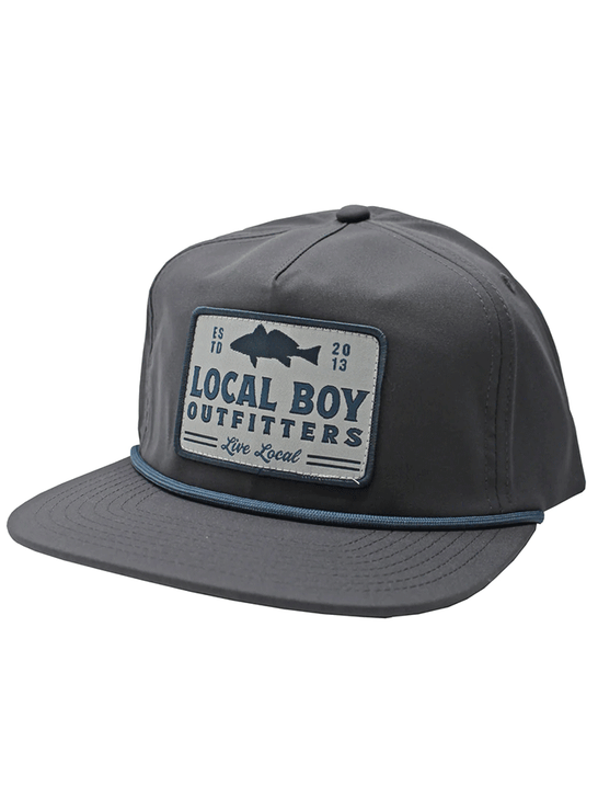 Local Boy Outfitters L3000395-CHA Rodfather LP Rope Hat Charcoal front view. If you need any assistance with this item or the purchase of this item please call us at five six one seven four eight eight eight zero one Monday through Saturday 10:00a.m EST to 8:00 p.m EST