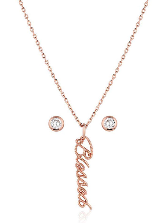 Montana Silversmiths JS6208 Womens So Blessed Jewelry Set Rose Gold front view. If you need any assistance with this item or the purchase of this item please call us at five six one seven four eight eight eight zero one Monday through Saturday 10:00a.m EST to 8:00 p.m EST
