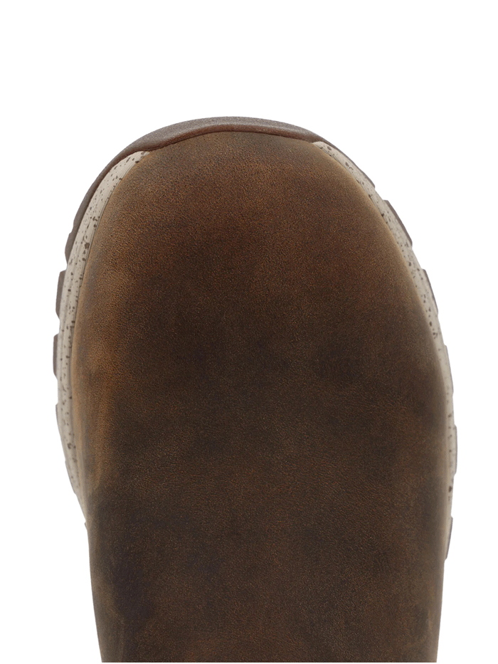 Georgia GB00725 Womens Eagle Trail Waterproof Alloy Toe Chelsea Work Boot Bark side / front view. If you need any assistance with this item or the purchase of this item please call us at five six one seven four eight eight eight zero one Monday through Saturday 10:00a.m EST to 8:00 p.m EST