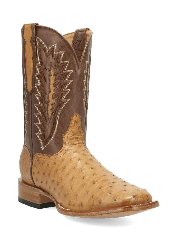 Dan Post GL103 Mens BRANNAN Full Quill Ostrich Square Toe Boots Tan front and side view. If you need any assistance with this item or the purchase of this item please call us at five six one seven four eight eight eight zero one Monday through Saturday 10:00a.m EST to 8:00 p.m EST
