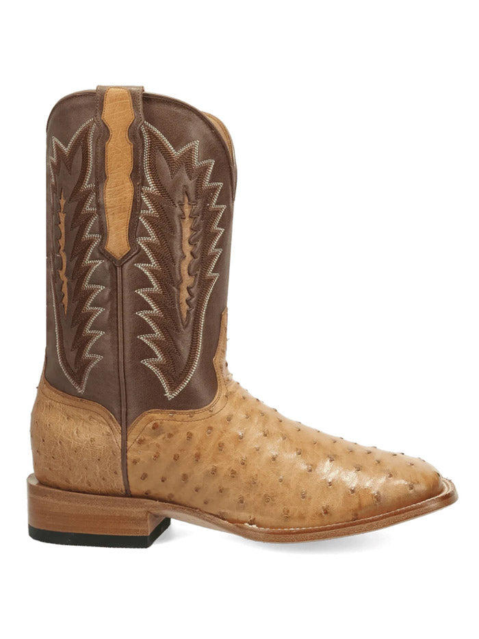 Dan Post GL103 Mens BRANNAN Full Quill Ostrich Square Toe Boots Tan front and side view. If you need any assistance with this item or the purchase of this item please call us at five six one seven four eight eight eight zero one Monday through Saturday 10:00a.m EST to 8:00 p.m EST

