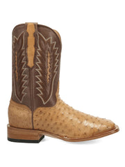 Dan Post GL103 Mens BRANNAN Full Quill Ostrich Square Toe Boots Tan side view. If you need any assistance with this item or the purchase of this item please call us at five six one seven four eight eight eight zero one Monday through Saturday 10:00a.m EST to 8:00 p.m EST
