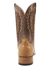 Dan Post GL103 Mens Gold Label BRANNAN Ostrich Leather Square Toe Boot Tan back view. If you need any assistance with this item or the purchase of this item please call us at five six one seven four eight eight eight zero one Monday through Saturday 10:00a.m EST to 8:00 p.m EST

