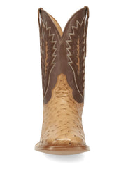 Dan Post GL103 Mens Gold Label BRANNAN Ostrich Leather Square Toe Boot Tan front view. If you need any assistance with this item or the purchase of this item please call us at five six one seven four eight eight eight zero one Monday through Saturday 10:00a.m EST to 8:00 p.m EST
