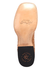 Dan Post GL103 Mens BRANNAN Full Quill Ostrich Square Toe Boots Tan sole view. If you need any assistance with this item or the purchase of this item please call us at five six one seven four eight eight eight zero one Monday through Saturday 10:00a.m EST to 8:00 p.m EST
