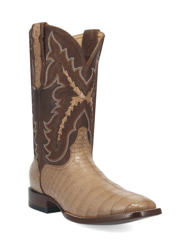 Dan Post GL106 Mens Gold Label SUTTER Crocodile Boot Bay Apache Tan front and side view. If you need any assistance with this item or the purchase of this item please call us at five six one seven four eight eight eight zero one Monday through Saturday 10:00a.m EST to 8:00 p.m EST
