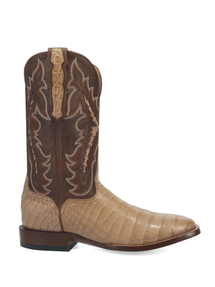 Dan Post GL106 Mens Gold Label SUTTER Crocodile Boot Bay Apache Tan front and side view. If you need any assistance with this item or the purchase of this item please call us at five six one seven four eight eight eight zero one Monday through Saturday 10:00a.m EST to 8:00 p.m EST
