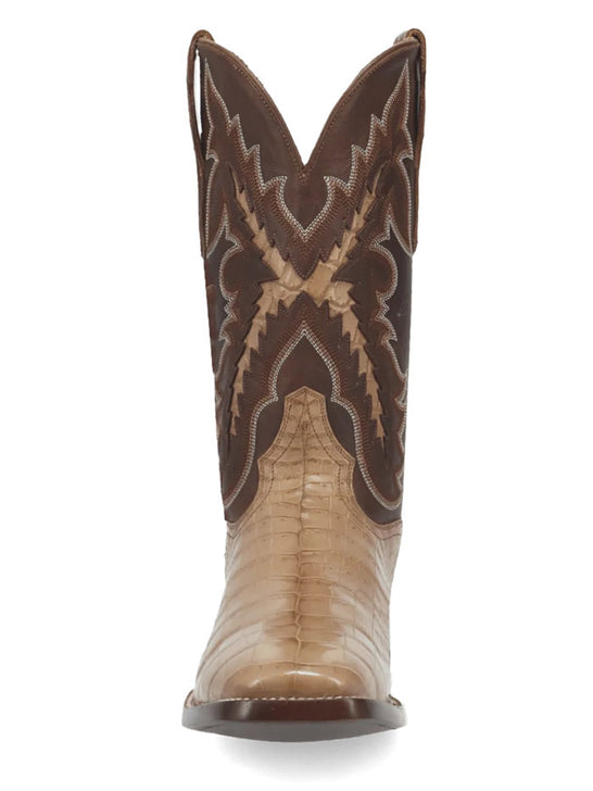 Dan Post GL106 Mens Gold Label SUTTER Crocodile Boot Bay Apache Tan full front view. If you need any assistance with this item or the purchase of this item please call us at five six one seven four eight eight eight zero one Monday through Saturday 10:00a.m EST to 8:00 p.m EST
