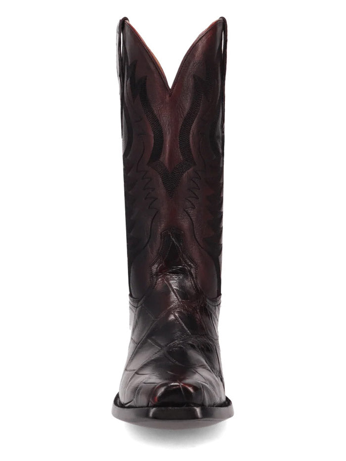 Dan Post GL107 Mens Gold Label DELANO Alligator Boot Black Cherry front and side view. If you need any assistance with this item or the purchase of this item please call us at five six one seven four eight eight eight zero one Monday through Saturday 10:00a.m EST to 8:00 p.m EST
