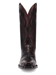 Dan Post GL107 Mens Gold Label DELANO Alligator Boot Black Cherry front view. If you need any assistance with this item or the purchase of this item please call us at five six one seven four eight eight eight zero one Monday through Saturday 10:00a.m EST to 8:00 p.m EST
