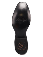 Dan Post GL107 Mens Gold Label DELANO Alligator Boot Black Cherry sole view. If you need any assistance with this item or the purchase of this item please call us at five six one seven four eight eight eight zero one Monday through Saturday 10:00a.m EST to 8:00 p.m EST
