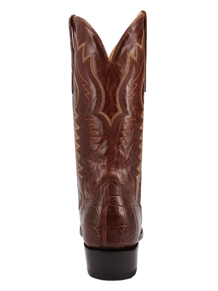 Dan Post GL108 Mens Gold Label DELANO Alligator Boot Brass Brown front and side view. If you need any assistance with this item or the purchase of this item please call us at five six one seven four eight eight eight zero one Monday through Saturday 10:00a.m EST to 8:00 p.m EST

