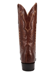 Dan Post GL108 Mens Gold Label DELANO Alligator Boot Brass Brown back view. If you need any assistance with this item or the purchase of this item please call us at five six one seven four eight eight eight zero one Monday through Saturday 10:00a.m EST to 8:00 p.m EST
