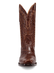 Dan Post GL108 Mens Gold Label DELANO Alligator Boot Brass Brown full front view. If you need any assistance with this item or the purchase of this item please call us at five six one seven four eight eight eight zero one Monday through Saturday 10:00a.m EST to 8:00 p.m EST

