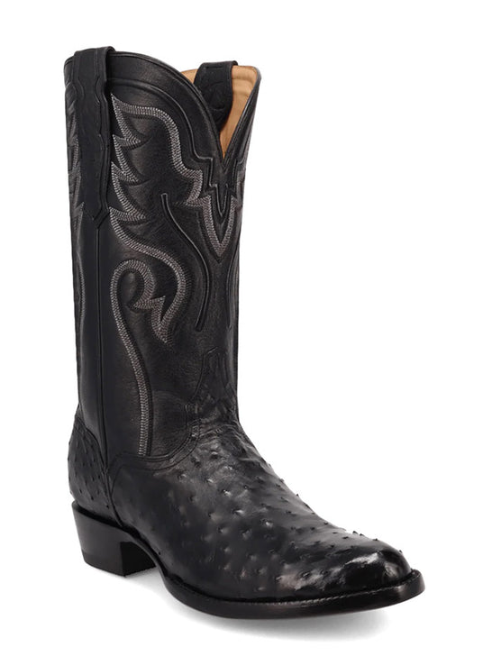 Dan Post GL111 Mens STANFORD Full Quill Ostrich Western Boots Black front and side view. If you need any assistance with this item or the purchase of this item please call us at five six one seven four eight eight eight zero one Monday through Saturday 10:00a.m EST to 8:00 p.m EST

