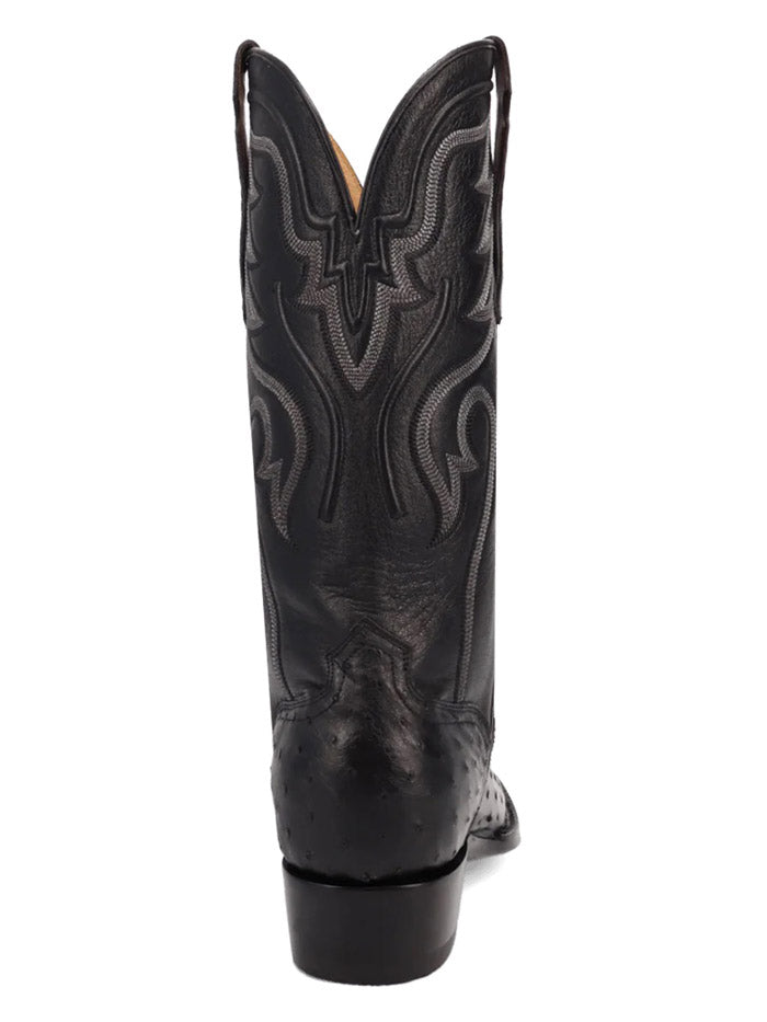 Dan Post GL111 Mens STANFORD Full Quill Ostrich Western Boots Black front and side view. If you need any assistance with this item or the purchase of this item please call us at five six one seven four eight eight eight zero one Monday through Saturday 10:00a.m EST to 8:00 p.m EST

