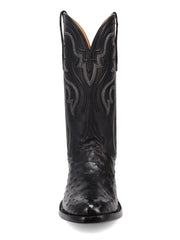 Dan Post GL111 Mens STANFORD Full Quill Ostrich Western Boots Black front view. If you need any assistance with this item or the purchase of this item please call us at five six one seven four eight eight eight zero one Monday through Saturday 10:00a.m EST to 8:00 p.m EST
