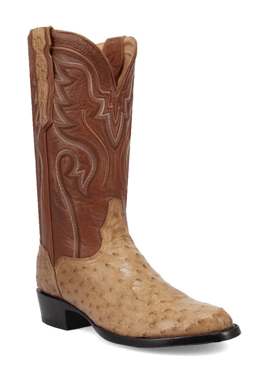 Dan Post GL112 Mens STANFORD Full Quill Ostrich Western Boots Saddle front and side view. If you need any assistance with this item or the purchase of this item please call us at five six one seven four eight eight eight zero one Monday through Saturday 10:00a.m EST to 8:00 p.m EST

