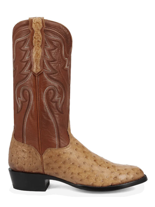 Dan Post GL112 Mens STANFORD Full Quill Ostrich Western Boots Saddle side view. If you need any assistance with this item or the purchase of this item please call us at five six one seven four eight eight eight zero one Monday through Saturday 10:00a.m EST to 8:00 p.m EST
