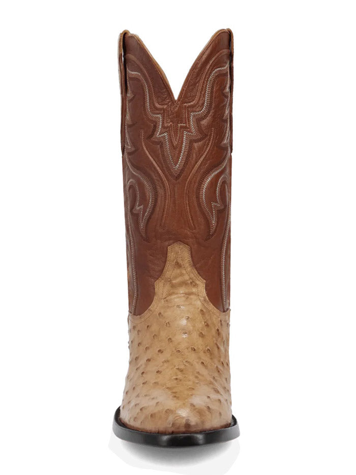 Dan Post GL112 Mens STANFORD Full Quill Ostrich Western Boots Saddle front and side view. If you need any assistance with this item or the purchase of this item please call us at five six one seven four eight eight eight zero one Monday through Saturday 10:00a.m EST to 8:00 p.m EST
