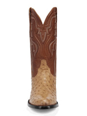 Dan Post GL112 Mens STANFORD Full Quill Ostrich Western Boots Saddle front view. If you need any assistance with this item or the purchase of this item please call us at five six one seven four eight eight eight zero one Monday through Saturday 10:00a.m EST to 8:00 p.m EST
