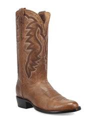 Dan Post GL116 Mens FAIRFAX Round Toe Western Boot Tan front and side view. If you need any assistance with this item or the purchase of this item please call us at five six one seven four eight eight eight zero one Monday through Saturday 10:00a.m EST to 8:00 p.m EST, 
