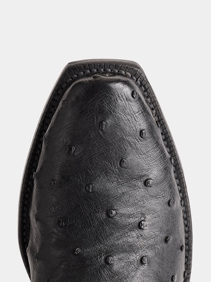 Lucchese GY1007.73-1001 Mens RANDALL Full Quill Ostrich Western Boots Black And Cognac front and side view. If you need any assistance with this item or the purchase of this item please call us at five six one seven four eight eight eight zero one Monday through Saturday 10:00a.m EST to 8:00 p.m EST