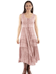 Scully HC118-DPK Womens Lace Up Dress Dusty Pink front view. If you need any assistance with this item or the purchase of this item please call us at five six one seven four eight eight eight zero one Monday through Saturday 10:00a.m EST to 8:00 p.m EST