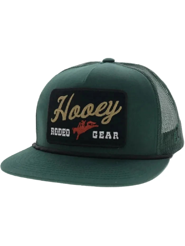 Hooey 2691T-GR TAP 5 Panel Trucker Snapback Hat Green front view. If you need any assistance with this item or the purchase of this item please call us at five six one seven four eight eight eight zero one Monday through Saturday 10:00a.m EST to 8:00 p.m EST