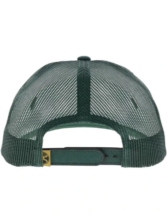 Hooey 2691T-GR TAP 5 Panel Trucker Snapback Hat Green back view. If you need any assistance with this item or the purchase of this item please call us at five six one seven four eight eight eight zero one Monday through Saturday 10:00a.m EST to 8:00 p.m EST