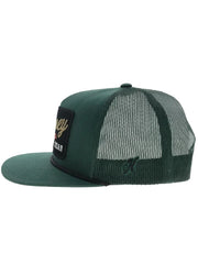 Hooey 2691T-GR TAP 5 Panel Trucker Snapback Hat Green side view. If you need any assistance with this item or the purchase of this item please call us at five six one seven four eight eight eight zero one Monday through Saturday 10:00a.m EST to 8:00 p.m EST