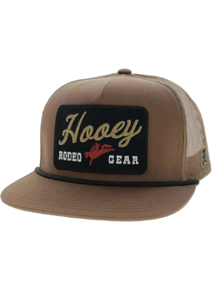 Hooey 2691T-TN TAP 5 Panel Trucker Snapback Hat Tan front view. If you need any assistance with this item or the purchase of this item please call us at five six one seven four eight eight eight zero one Monday through Saturday 10:00a.m EST to 8:00 p.m EST