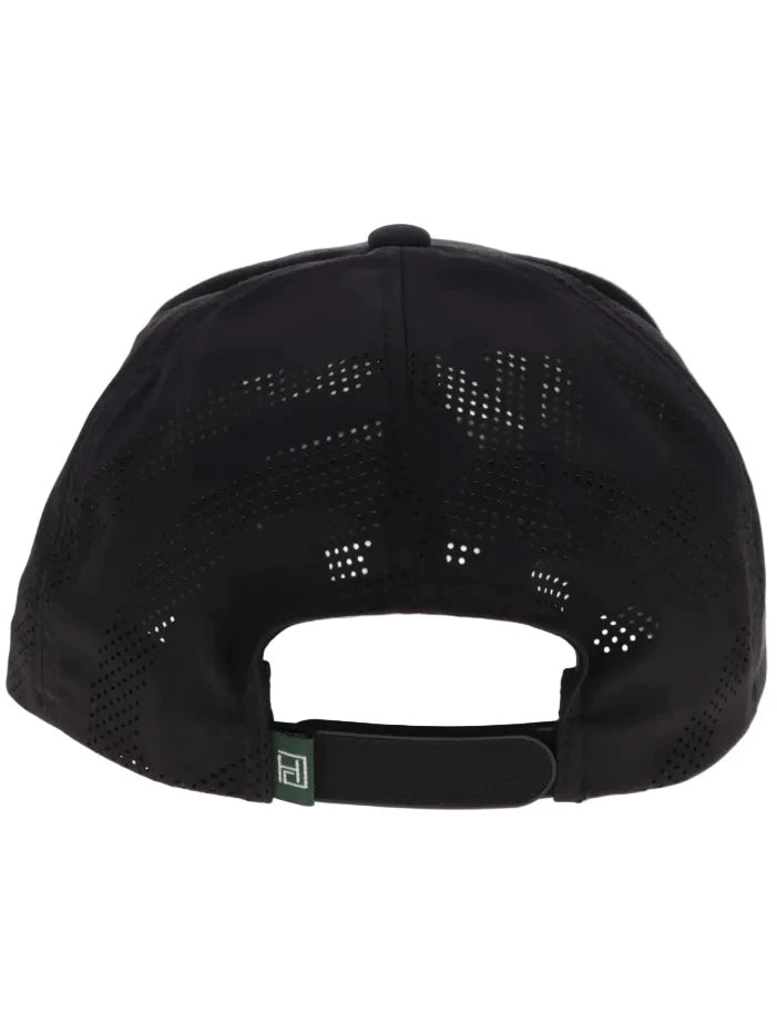 Hooey 2517T-BK COWBOY GOLF Mid Profile Snapback Trucker Hat Black front view. If you need any assistance with this item or the purchase of this item please call us at five six one seven four eight eight eight zero one Monday through Saturday 10:00a.m EST to 8:00 p.m EST
