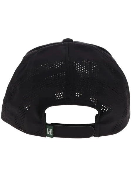 Hooey 2517T-BK COWBOY GOLF Mid Profile Snapback Trucker Hat Black back view. If you need any assistance with this item or the purchase of this item please call us at five six one seven four eight eight eight zero one Monday through Saturday 10:00a.m EST to 8:00 p.m EST