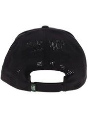 Hooey 2517T-BK COWBOY GOLF Mid Profile Snapback Trucker Hat Black back view. If you need any assistance with this item or the purchase of this item please call us at five six one seven four eight eight eight zero one Monday through Saturday 10:00a.m EST to 8:00 p.m EST
