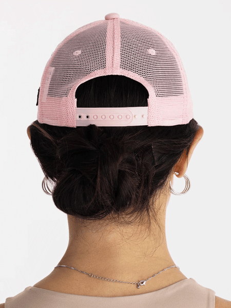 Miss Me HT0122 Womens Love Crew Cap Pink back view. If you need any assistance with this item or the purchase of this item please call us at five six one seven four eight eight eight zero one Monday through Saturday 10:00a.m EST to 8:00 p.m EST