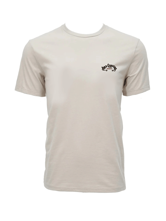 Hooey HT1831CR Mens Bad Company T-Shirt Cream front view. If you need any assistance with this item or the purchase of this item please call us at five six one seven four eight eight eight zero one Monday through Saturday 10:00a.m EST to 8:00 p.m EST