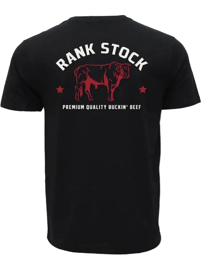 Hooey HT2619BK Mens Charbray T-Shirt Black back view. If you need any assistance with this item or the purchase of this item please call us at five six one seven four eight eight eight zero one Monday through Saturday 10:00a.m EST to 8:00 p.m EST
