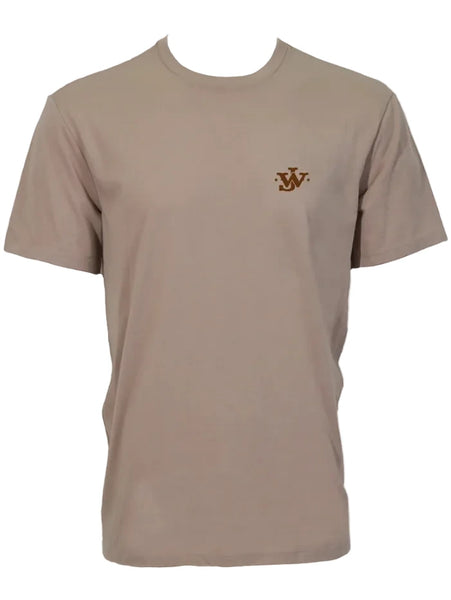 Hooey HT2658TN Mens John Wayne The Hell I Wont T-Shirt Tan front view. If you need any assistance with this item or the purchase of this item please call us at five six one seven four eight eight eight zero one Monday through Saturday 10:00a.m EST to 8:00 p.m EST